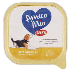 Selex Amico Mio Cane Paté con Pollo con Pezzi 300 g