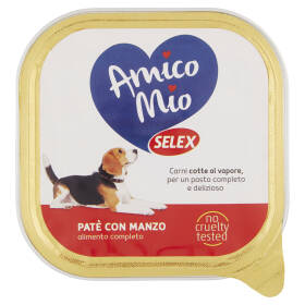Selex Amico Mio Cane Paté con Manzo con Pezzi 300 g
