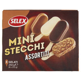 Selex 8 Ministecchi di Gelato Assortiti 250 g