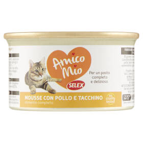 Selex Amico Mio Gatto Mousse con Pollo e Tacchino con Salsa 85 g