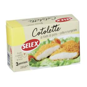 Selex cotolette di filetti di pollo surgelate 280 g