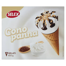Selex 6 Coni di Gelato Panna 450 g