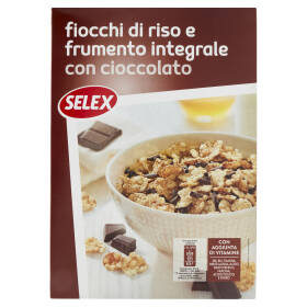 Selex Fiocchi di Riso e Frumento Integrale con Riccioli di Cioccolato Fondente 300 g