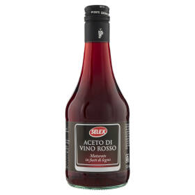 Selex Aceto di Vino Rosso Acidità 7,1% Maturato in Fusti di Legno 500 ml