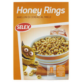 Selex Honey Rings Anellini di Cereali al Miele 375 g