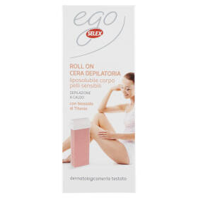 Selex Ego Cera Depilatoria Roll-On al Biossido di Titanio per Pelli Sensibili 100 ml