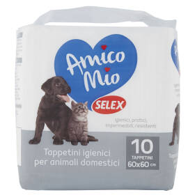 Selex Amico Mio Tappetini Antiodore 60X60 cm 10 pezzi