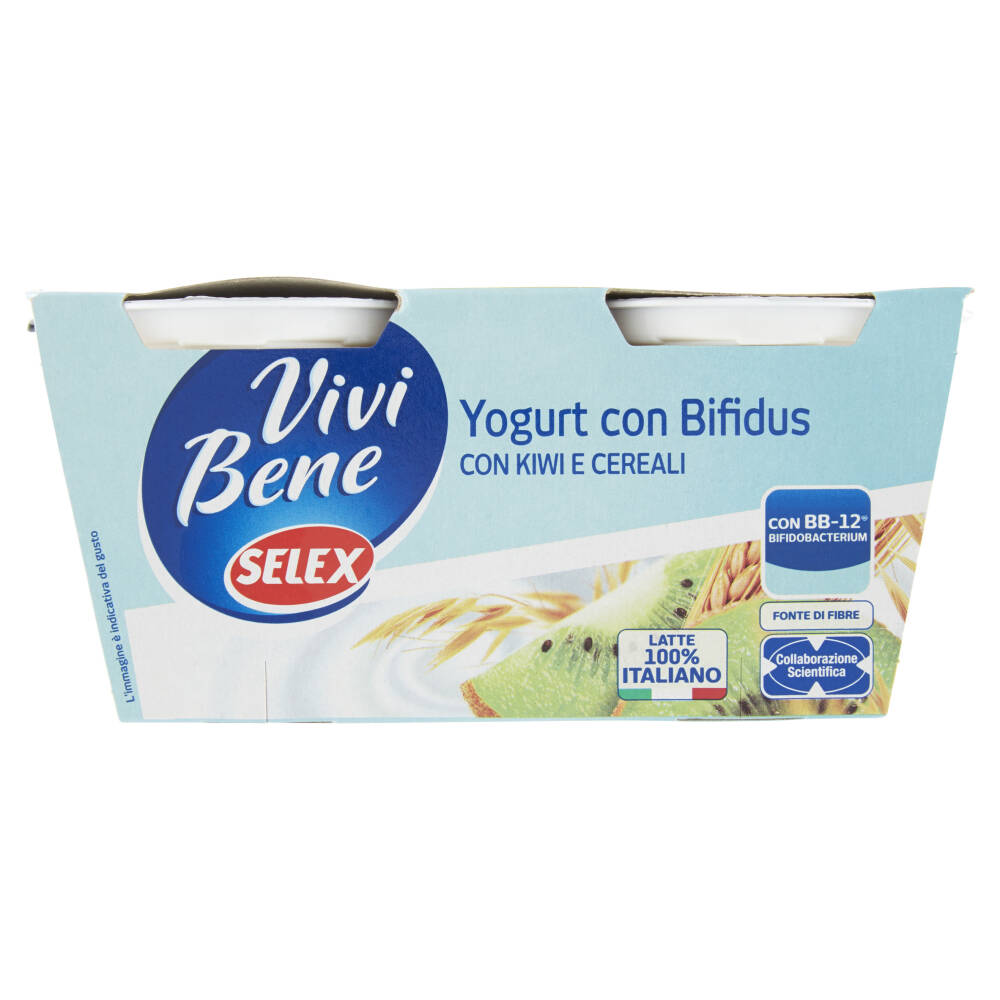 Selex Vivi Bene Yogurt con Bifidus con Kiwi e Cereali 2x125 g