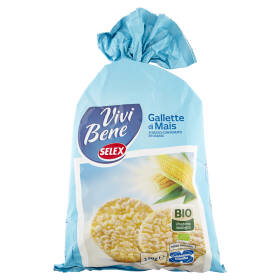 Selex Vivi Bene Gallette di Mais a Basso Contenuto di Grassi Biologiche 150 g