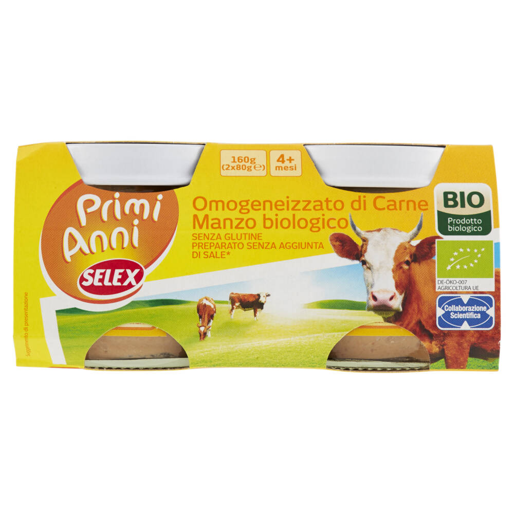 Mellin Manzo 100% Naturale Omogeneizzato 2 x 80 g