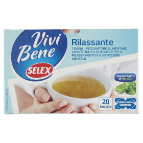 Selex Vivi Bene Tisana Rilassante con Estratto di Melissa 20 Filtri 20 Filtri 32 g