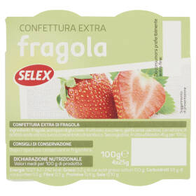 Selex Confettura Extra di Fragole in Monoporzioni 4x25 g