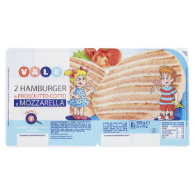 Vale Hamburger di Prosciutto Cotto e Mozzarella 2x75 g