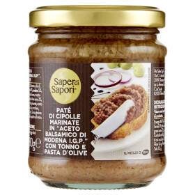 Selex Saper di Sapori Paté di Cipolle in Aceto Balsamico, Tonno, Sedano e Pasta di Olive 180 g