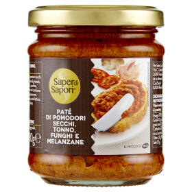 Selex Saper di Sapori Paté di Pomodori Secchi, Tonno, Funghi e Melanzane 170 g