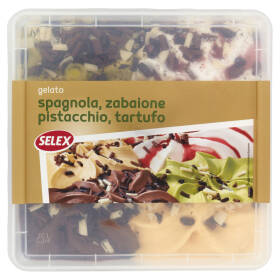 Selex Gelato Spagnola, Zabaione, Pistacchio e Tartufo 1 kg