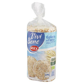 Selex Vivi Bene Gallette di Farro a Basso Contenuto di Grassi Biologiche 120 g
