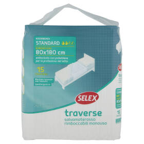 Selex Traverse Salvamaterasso Monouso 80X180 cm 15 pezzi