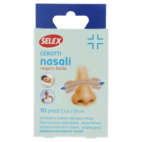 Selex Cerotti Nasali Monoformato 5,6x1,8 cm 10 pezzi