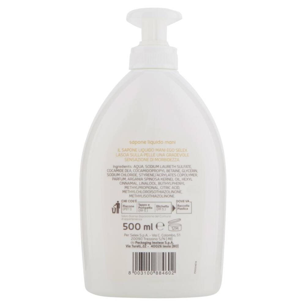 Selex Ego Sapone Liquido Mani Vellutante con Aloe Ricarica 1 L - Famila  N-Est