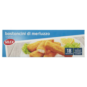 Selex Bastoncini di Merluzzo in Croccante Panatura Surgelati 18x25 g