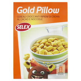 Selex Gold Pillow Cereali Croccanti Ripieni di Crema al Cacao e Nocciole 375 g