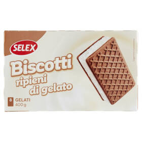 Selex 8 Biscotti Ripieni di Gelato 400 g