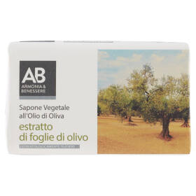 Armonia & Benessere Sapone Vegetale All'Olio di Oliva Estratto di Foglie di Olivo 125 g