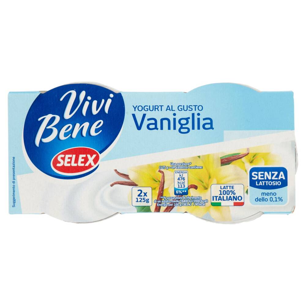 Senza Lattosio* Yogurt Magro Vaniglia 2 X 125 G -  