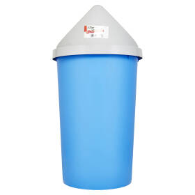 Selex Pattumiera Basculante Azzurra con Coperchio Grigio 25 L