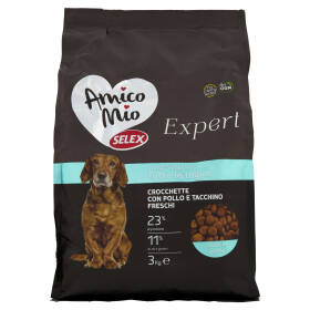 Selex Amico Mio Expert Cane Senior Crocchette con Pollo e Tacchino Freschi 3 kg
