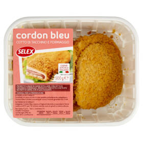 Selex Cordon Bleu con Cotto di Tacchino e Formaggio 4 porzioni 500 g