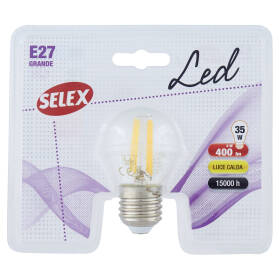 Selex Lampadina Led Minisfera E27 4W Luce Calda