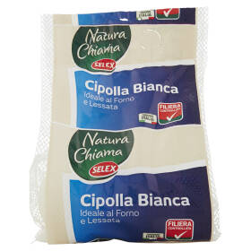 Selex Natura Chiama Cipolla Bianca - Calibri Vari - Preconfezionata 500 g