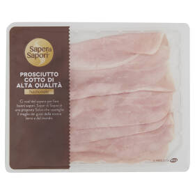 Selex Saper di Sapori Prosciutto Cotto di Alta Qualità Nazionale a Fette 120 g