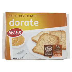 Selex Fette Biscottate Classiche in Confezioni Salvafreschezza 9x4 fette 320 g