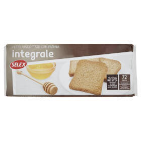Selex Fette Biscottate con Farina di Frumento Integrale in Confez. Salvafreschezza 18x4 fette 640 g