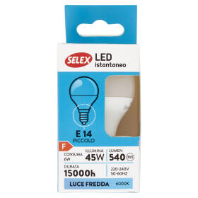 Selex Lampadina Led SMD Minisfera E14 6W