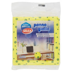 Selex Casa Bella Panno Giallo Ideale per Spolverare Cm 38X40 3 pezzi