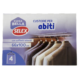 Selex Casa Bella Custodie per Abiti 66x100 cm 4 pezzi