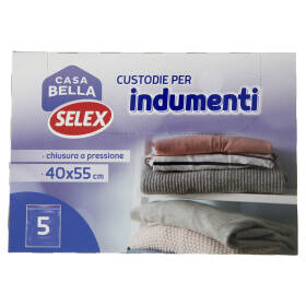 Selex Casa Bella Custodie per Indumenti 40x55 cm 5 pezzi.