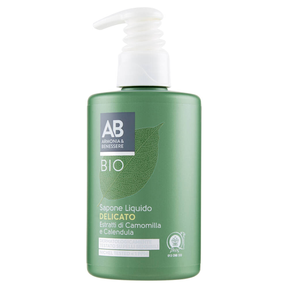 Armonia & Benessere Sapone Liquido Delicato Bio con Estratti di Camomilla e  Calendula 300 ml