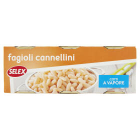Selex Fagioli Cannellini Cotti a Vapore 3x150 g