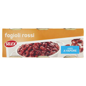 Selex Fagioli Rossi Cotti a Vapore 3x150 g
