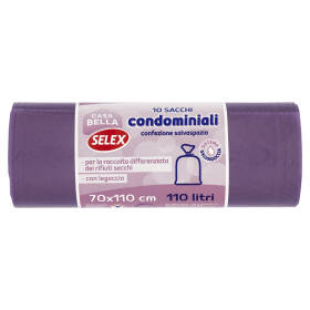 Selex Casa Bella Sacchi Condominiali Viola Cm 70X110 10 pezzi