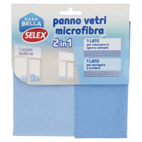 Selex Casa Bella Panno Vetri Microfibra 2 in 1 Cm 32x32