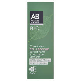 Armonia & Benessere Crema Viso per Pelli Secche Bio con Burro di Karitè e Olio Rosa Mosqueta 50 ml
