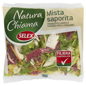 Selex Natura Chiama Insalata Mista Saporita Lavata e Pronta per il Consumo 160 g