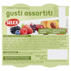 Selex Confettura Extra Gusti Assortiti in Monoporzioni 4x25 g