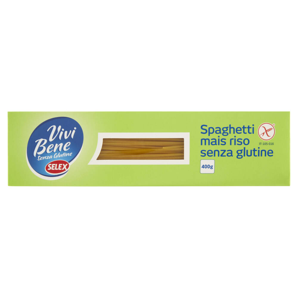 Selex Vivi Bene Senza Glutine Pasta di Mais e Riso Spaghetti Senza Glutine  400 g